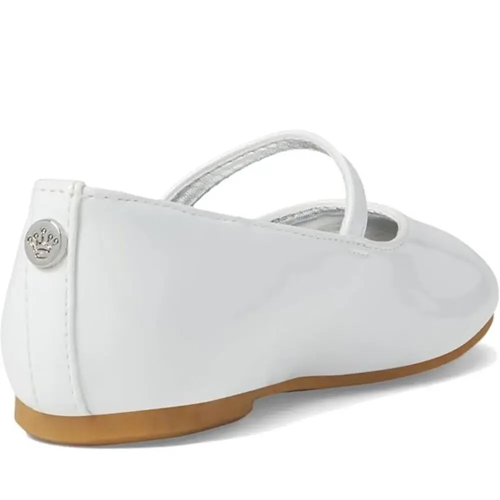 Nina Fernanda Ballet Flats Toddler US 1 White Patent Round Toe Mary Jane NCZ344